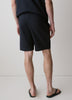 Mens Knit Textured Cotton Blend Shorts