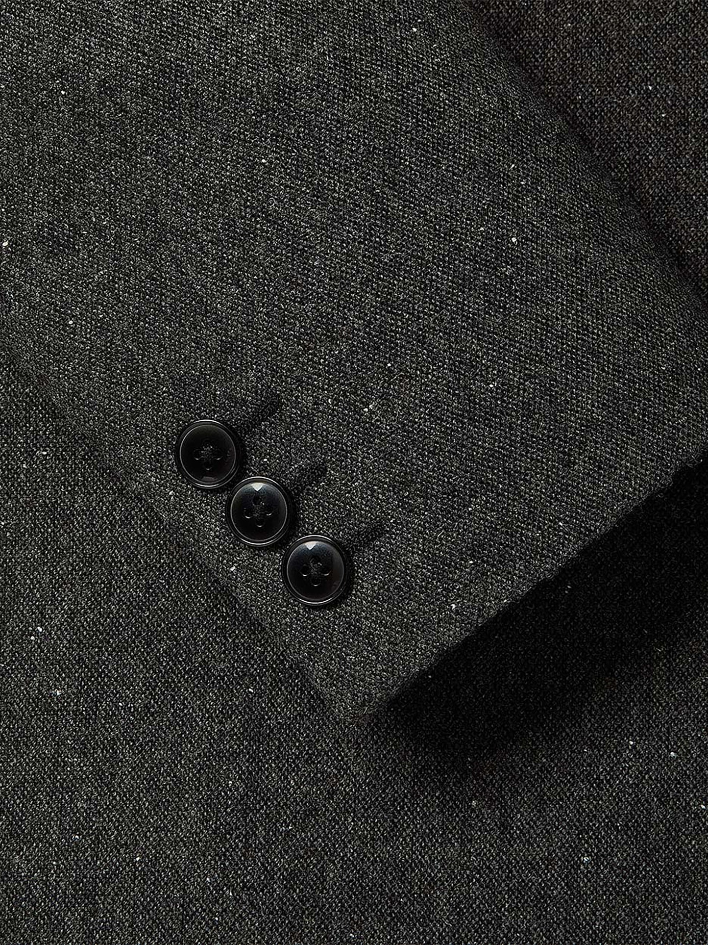 Tailored-Fit Double-Breasted Tweed Suit Blazer