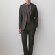 Slim Fit Wool Blend Charcoal Check Blazer