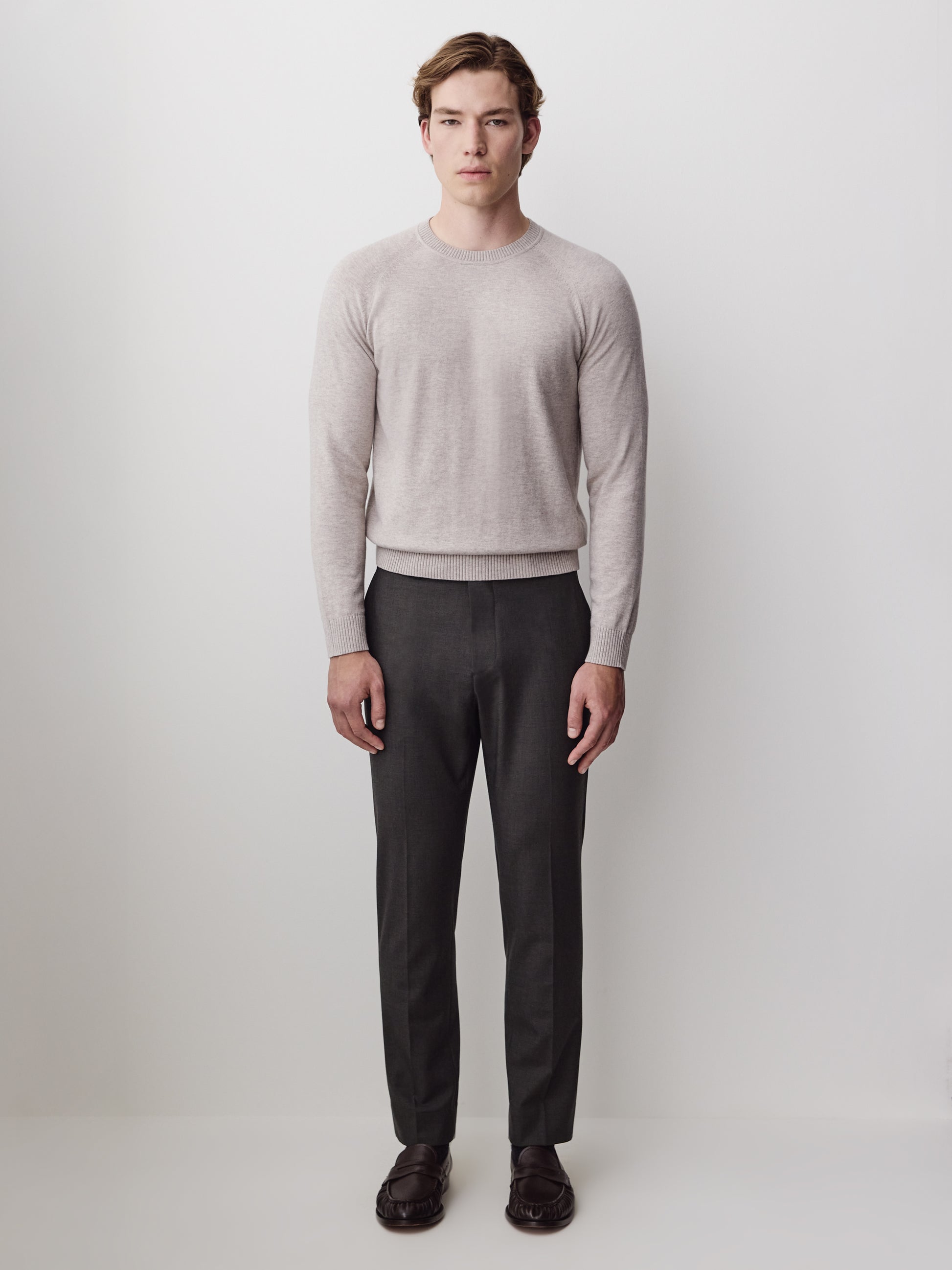 Men's Knit Crewneck Sweater Cotton Blend