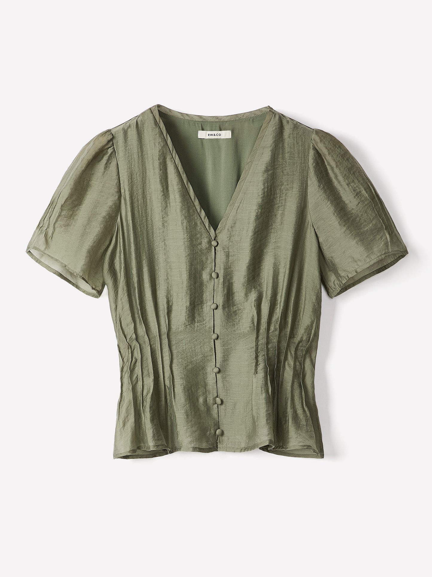 Sleeveless V-Neck Peplum Blouse
