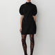 Short-Sleeve Mock-Neck Hourglass Sweater Dress