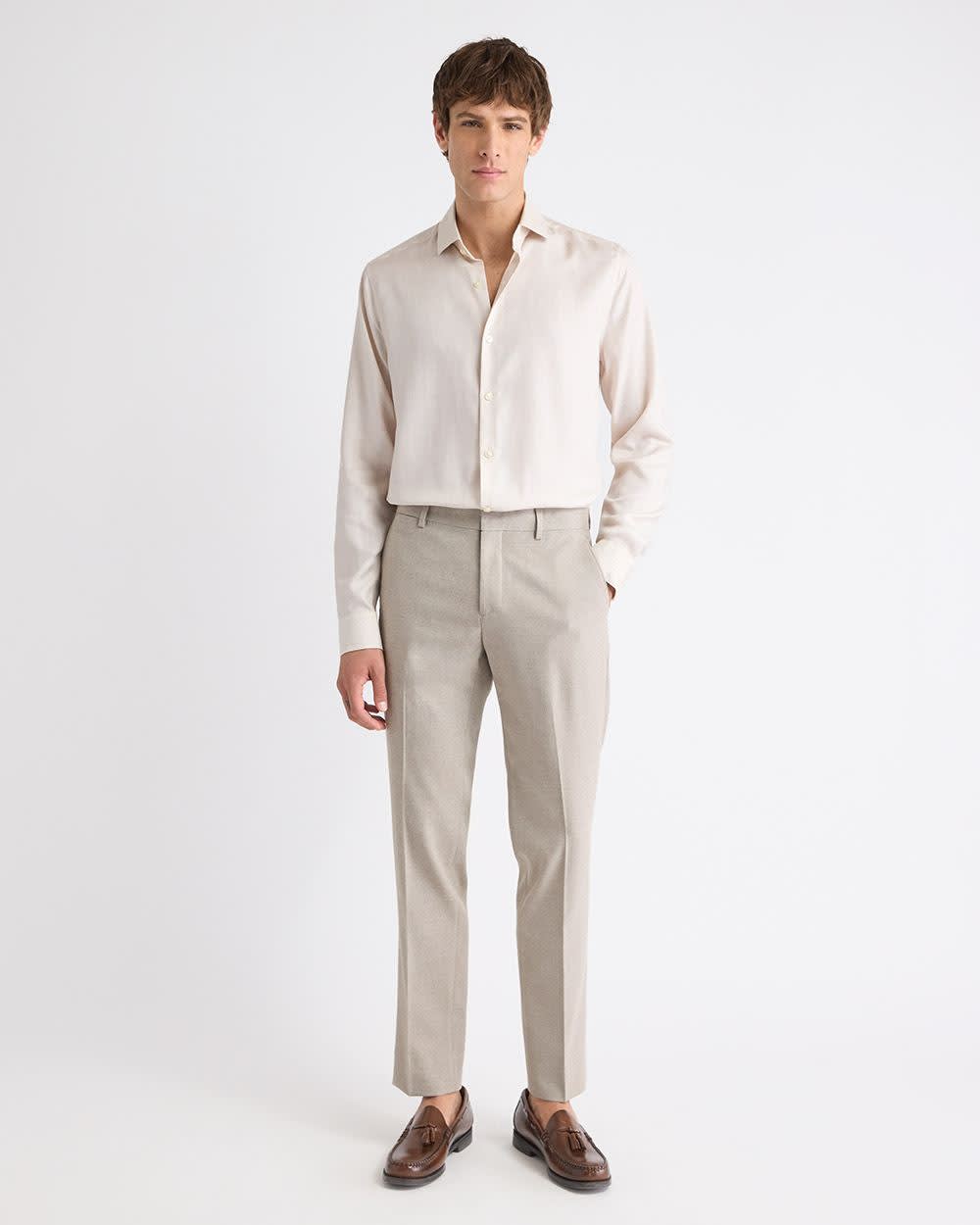 Tailored Fit Heather Dress Shirt