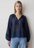 Woven Lyocell Voile Puff Sleeve Blouse