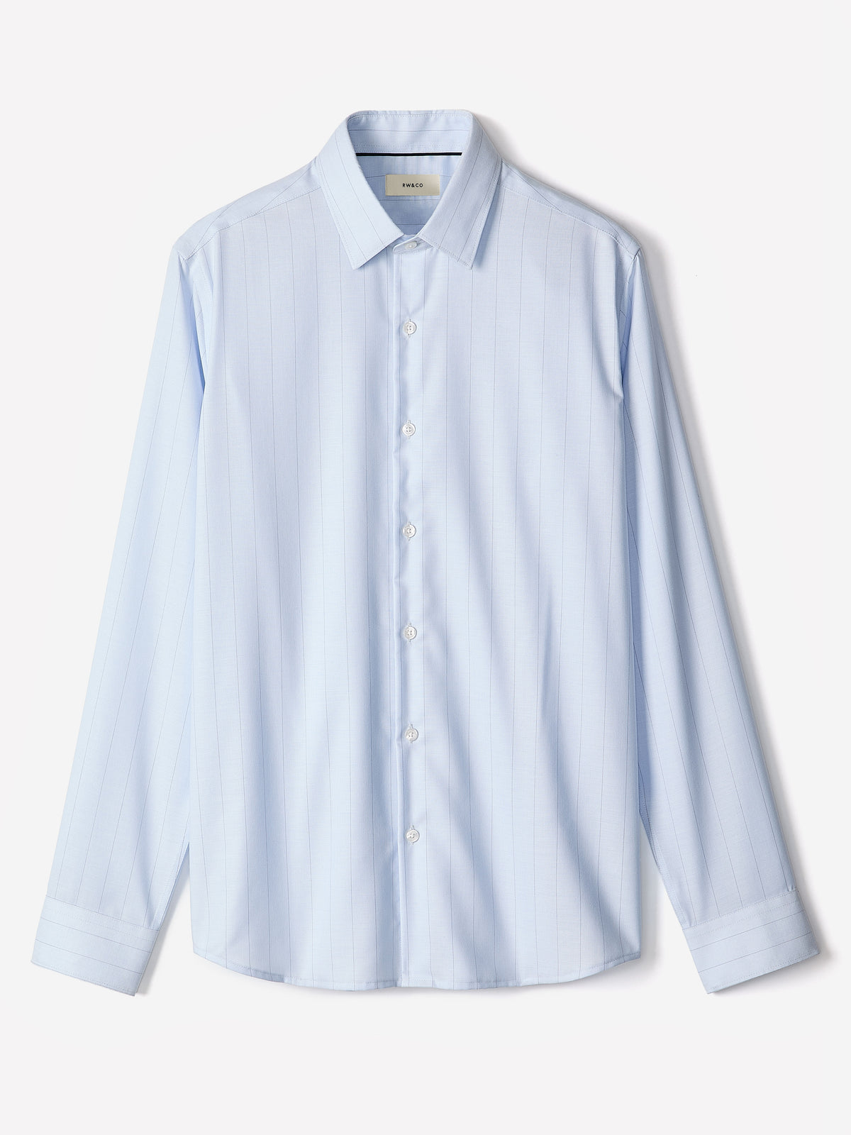 Woven Tailored Collar Shirt Large Fine Stripe