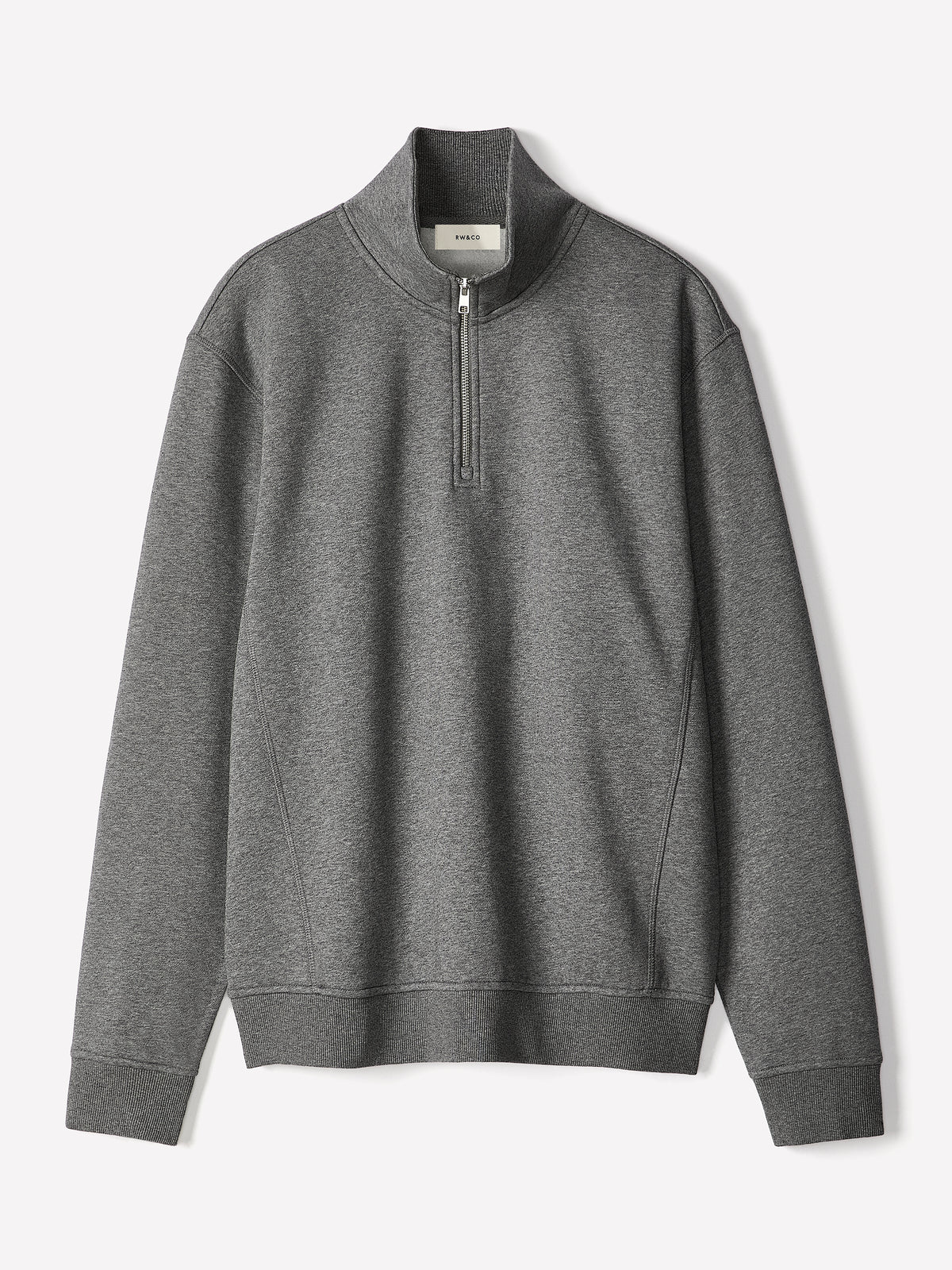 Long-Sleeve Half-Zip Mock-Neck Sweater