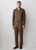 Long-Sleeve Half-Zip Mock-Neck Sweater