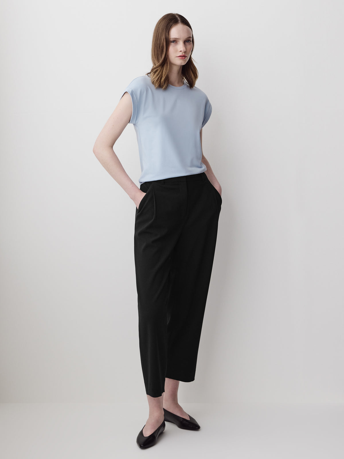 Extended-Sleeve Crew-Neck Tee