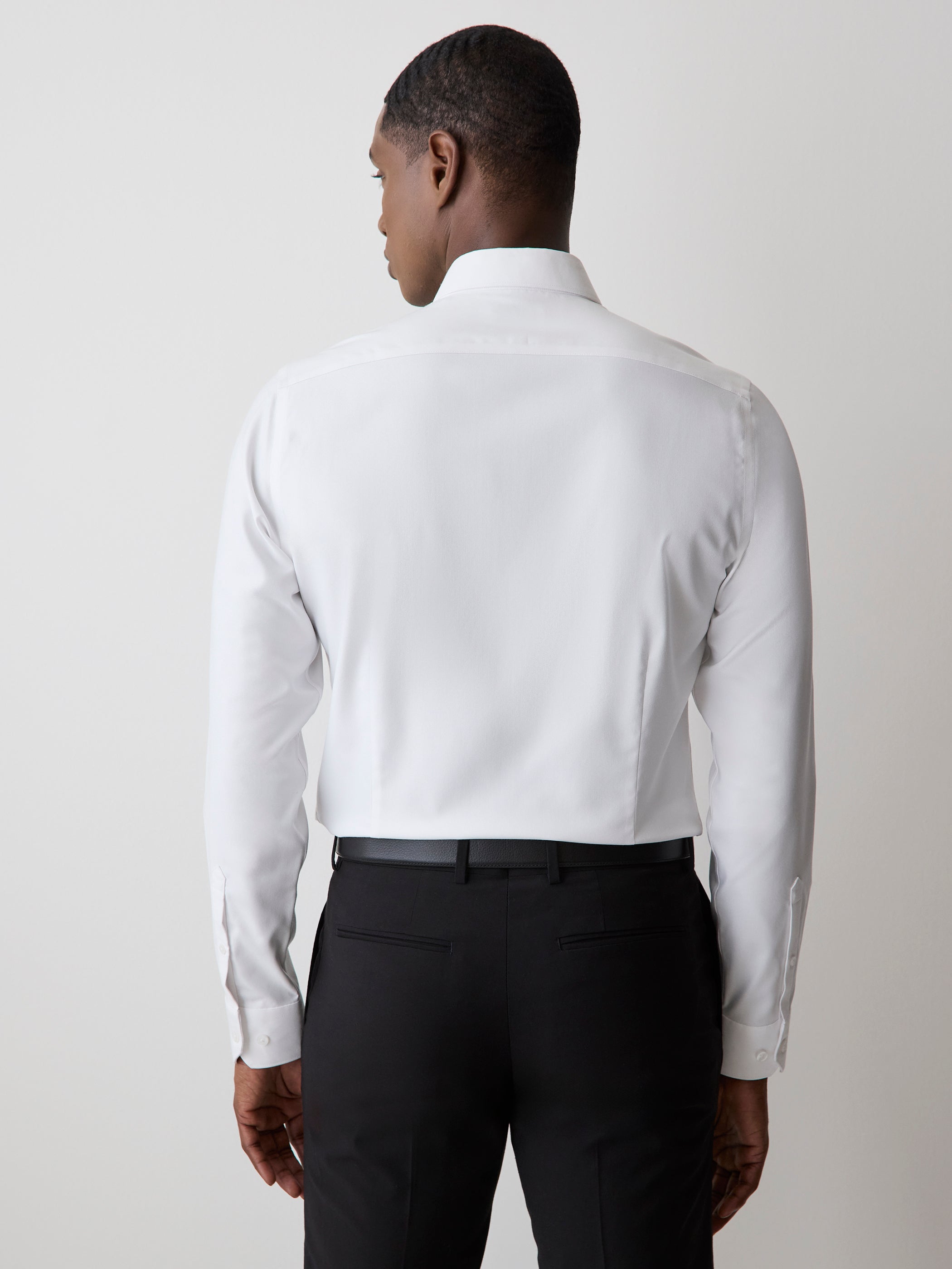 Slim Fit Knit-Like Dress Shirt