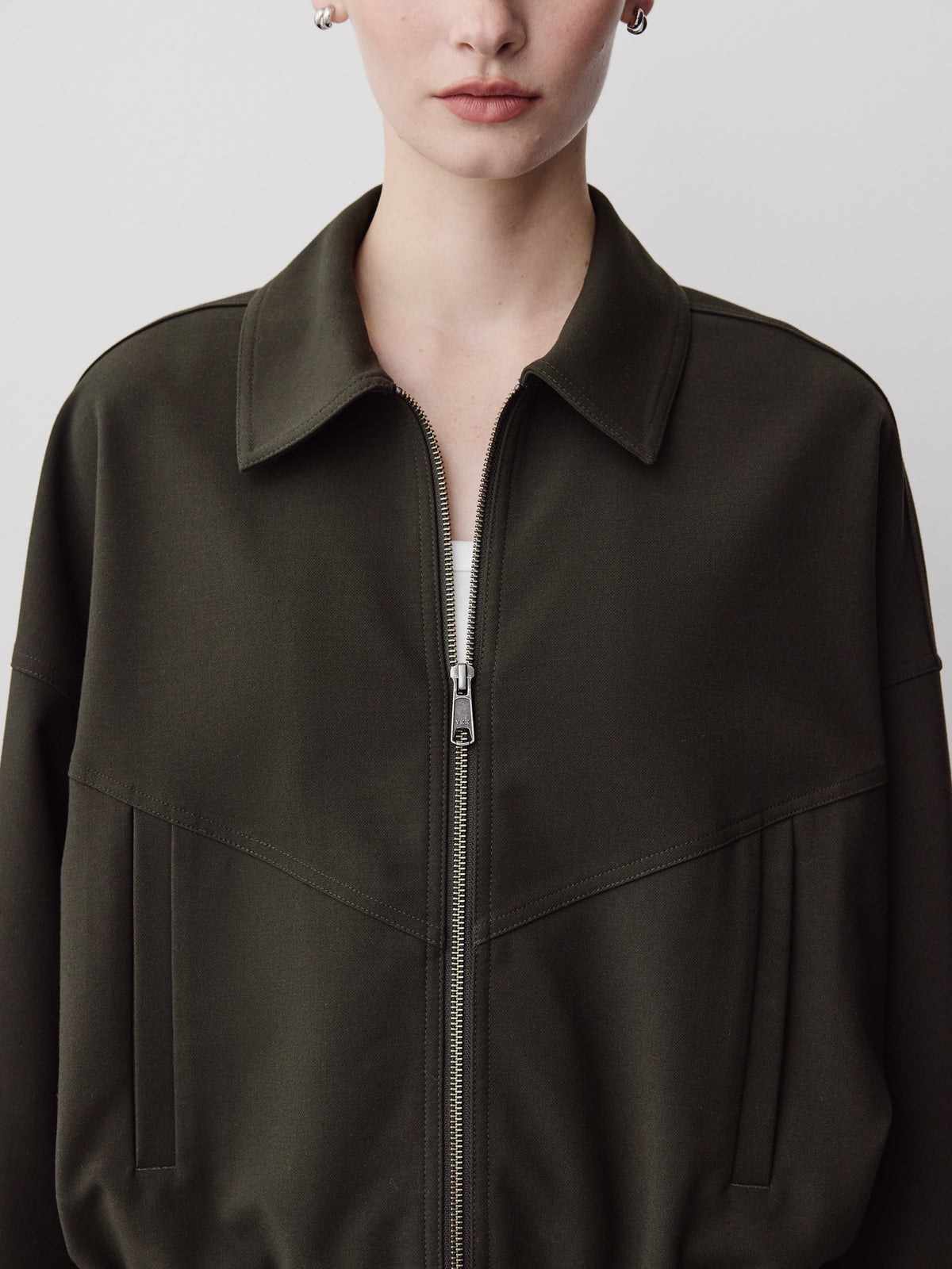 Bomber Jacket Stretch Heavy Twill Fabric