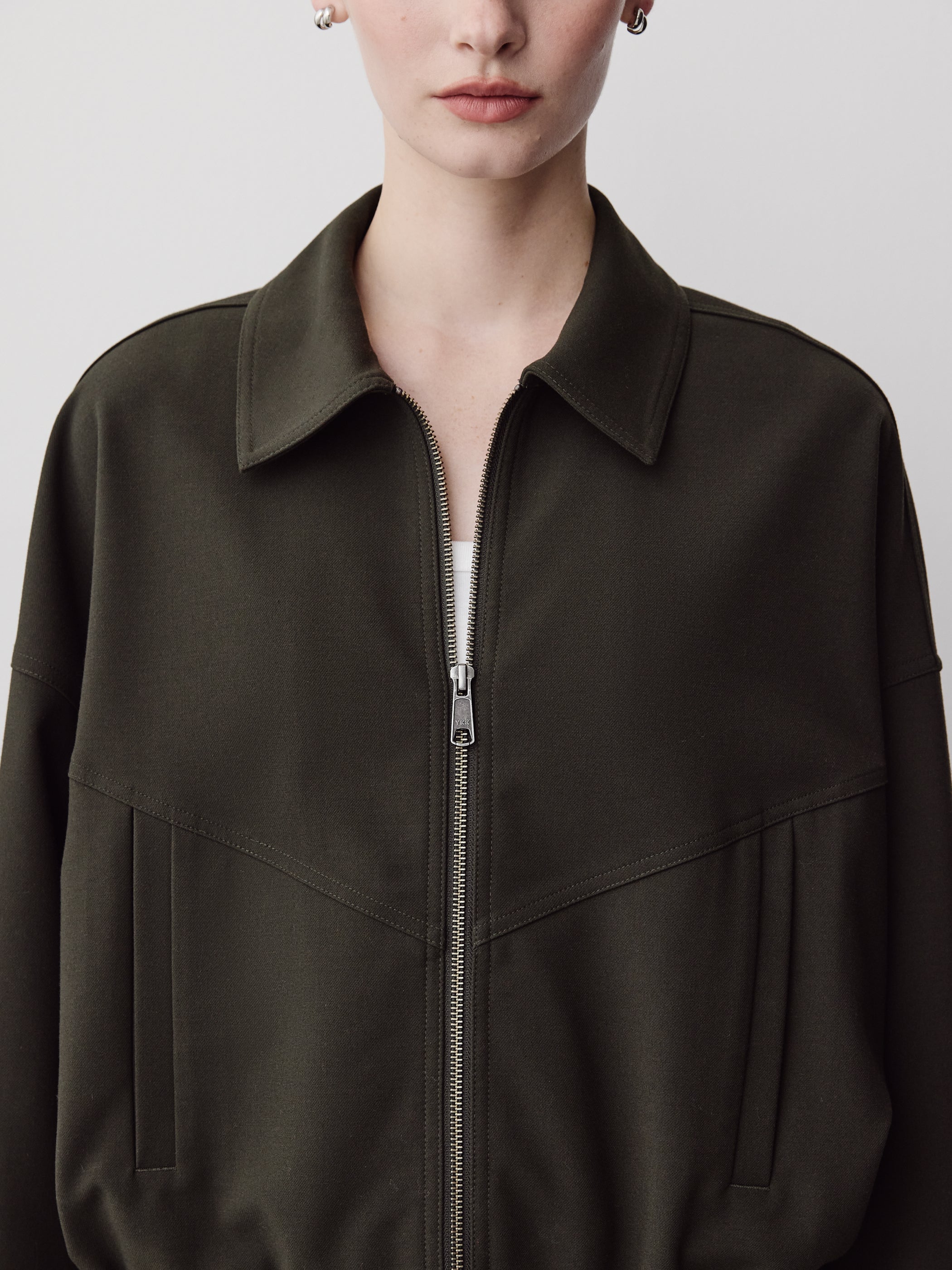Bomber Jacket Stretch Heavy Twill Fabric