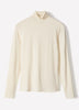 Knit Pullover Fitted Stretch Viscose Mock Neck