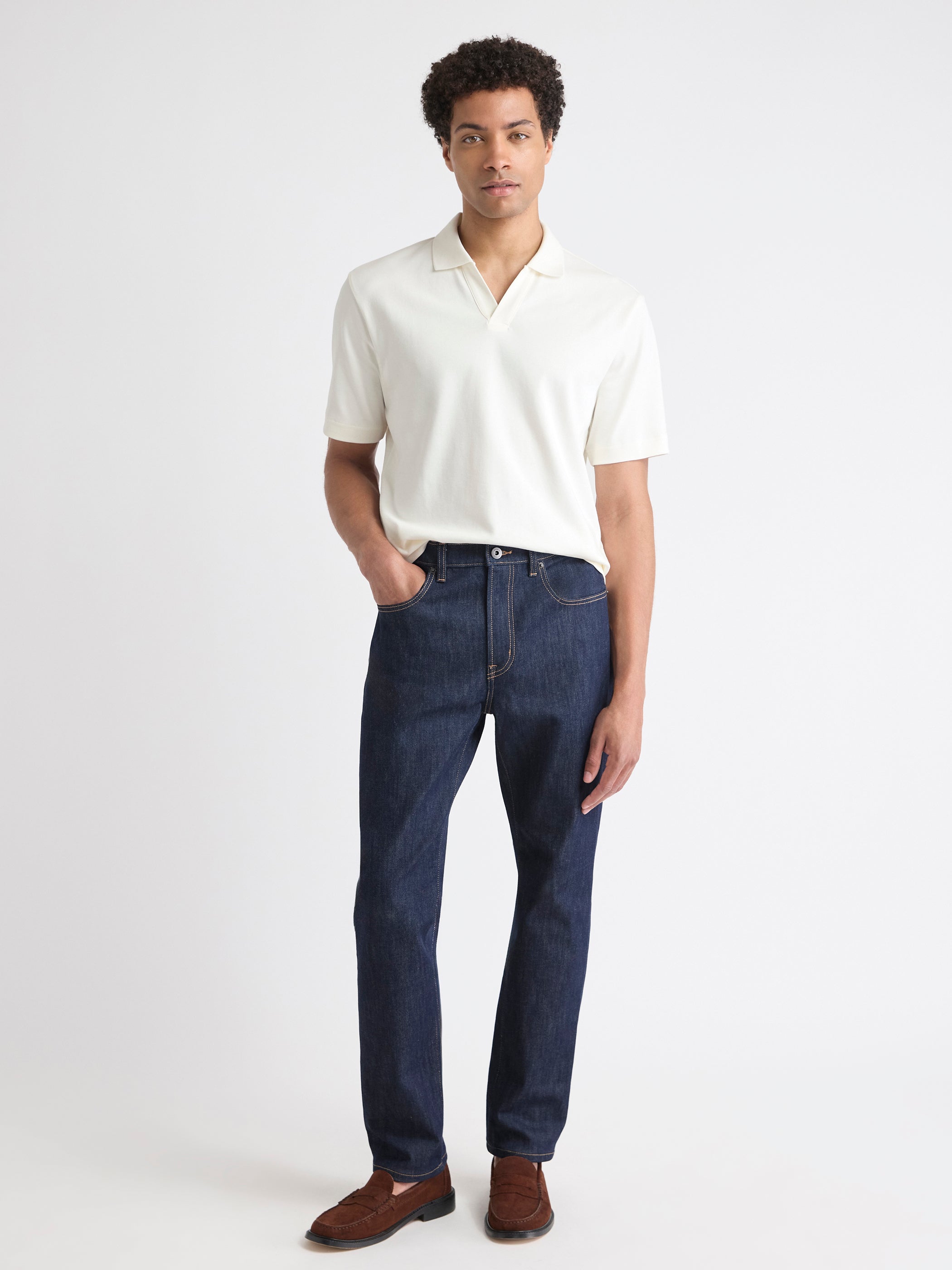 Polo Uni à Manches Courtes