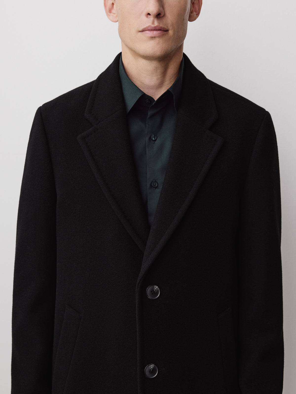 Classic Wool Coat with Tailored Collar