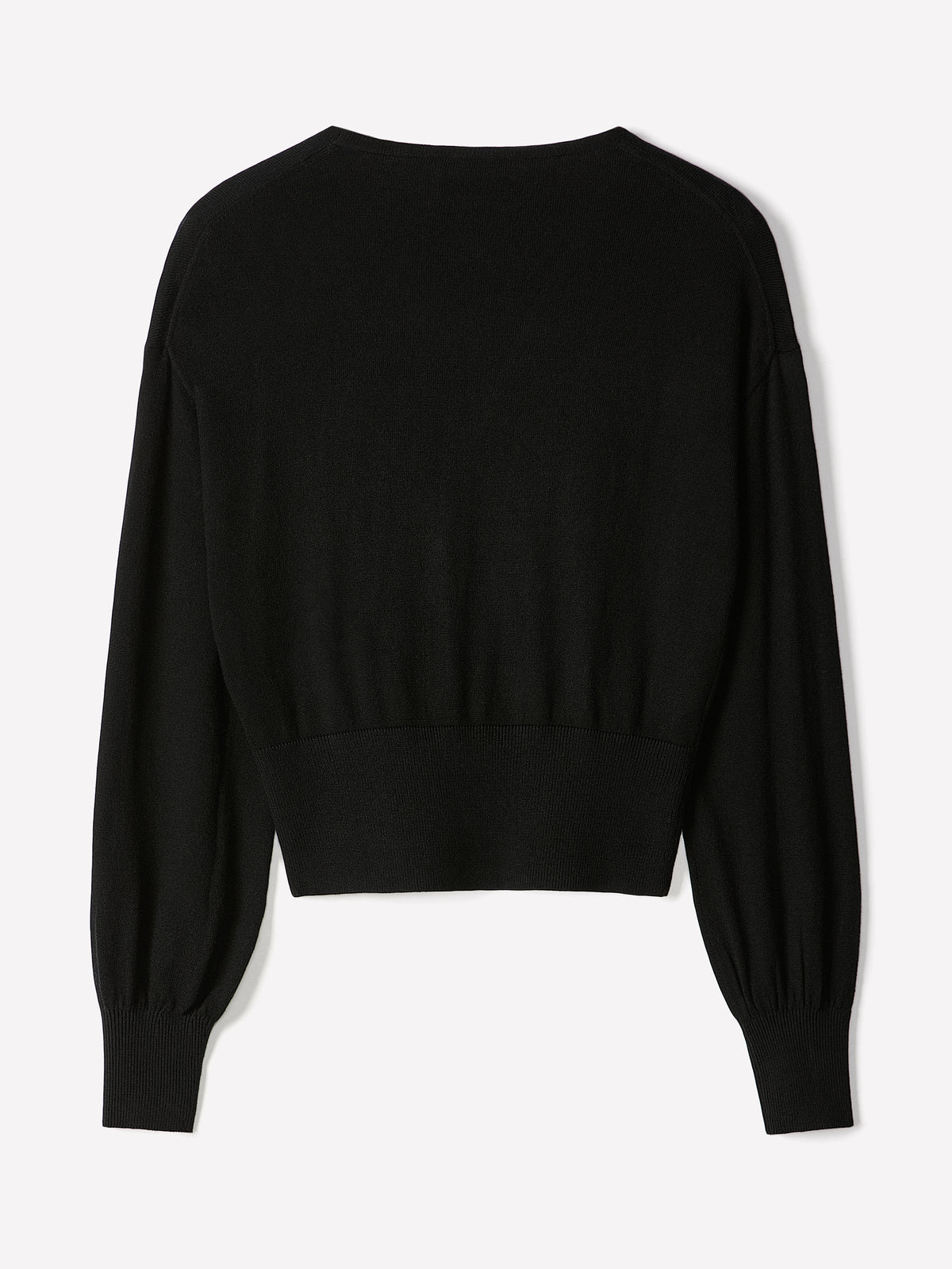 Crossover Pull Cotton Blend Sweater