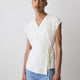 Extended-Sleeve Wrap Blouse
