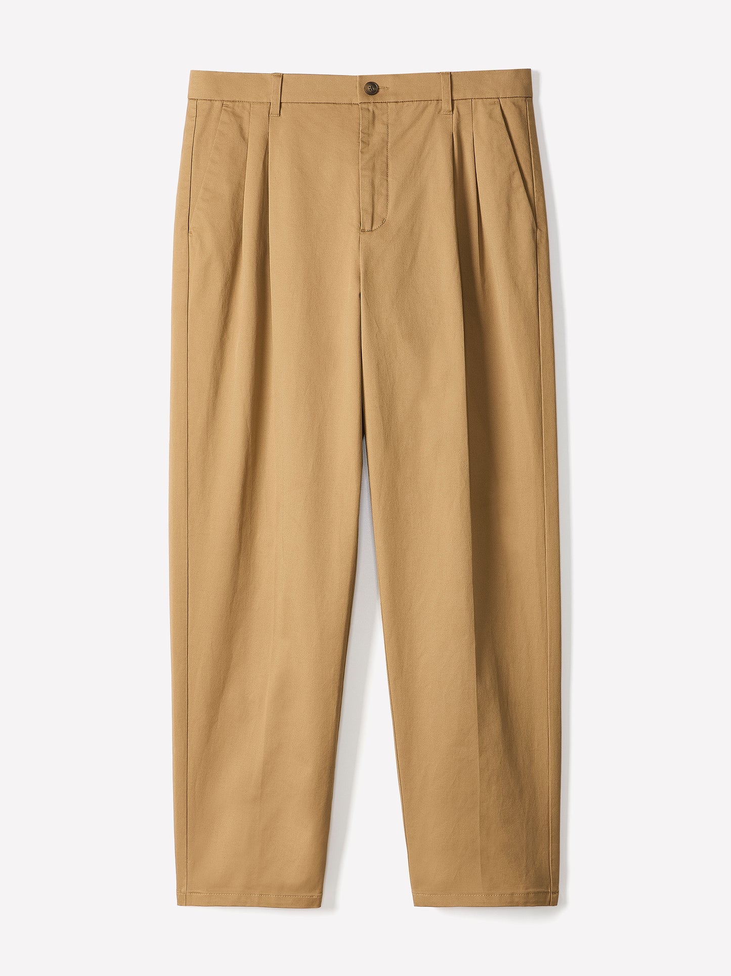 Loose Straight-Leg Pleated Pant