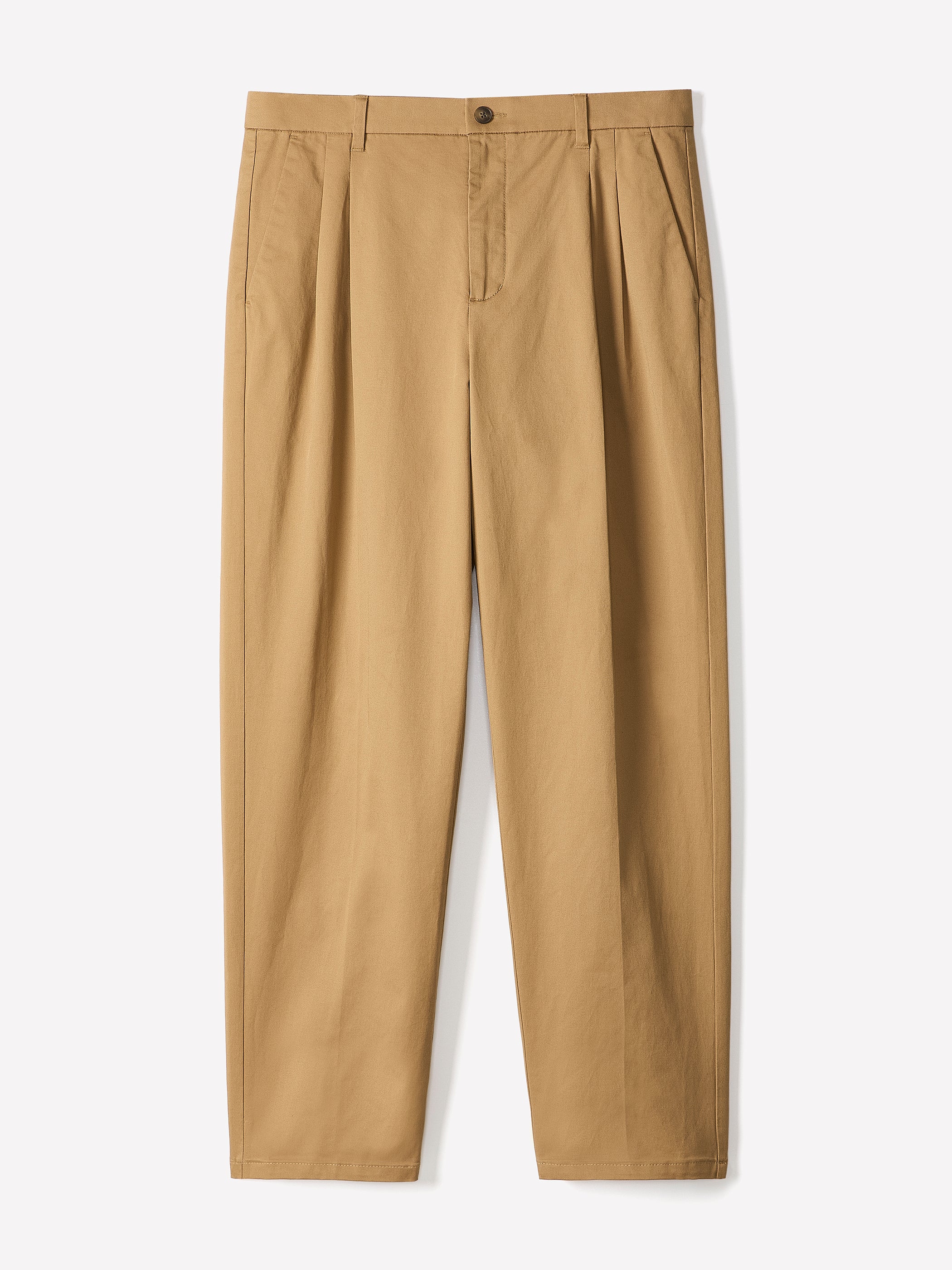 Loose Straight-Leg Pleated Pant