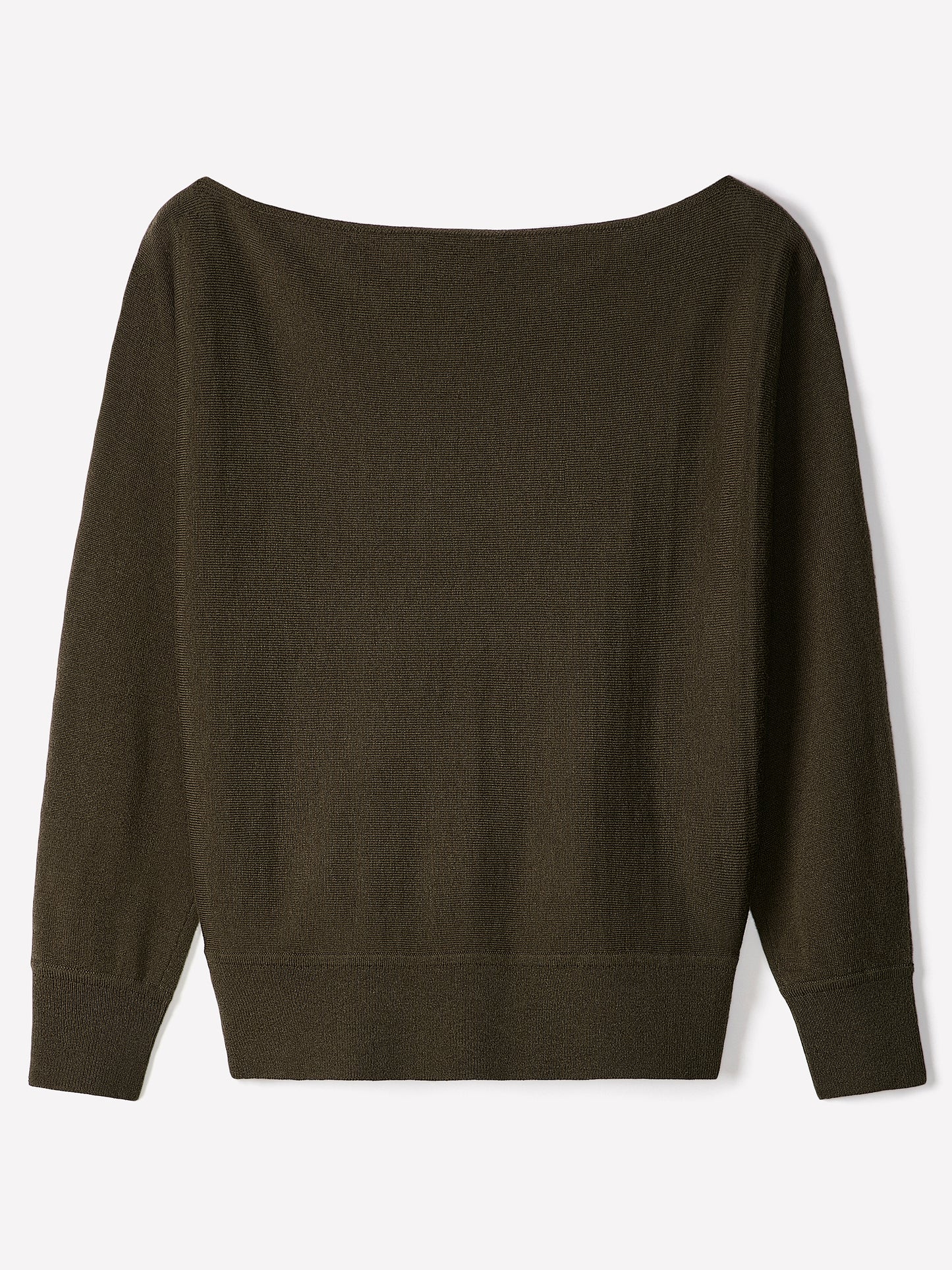 Off Shoulder Knit Sweater 100% Merino Wool