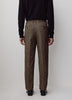 Tapered Brown Tweed Woven Pant