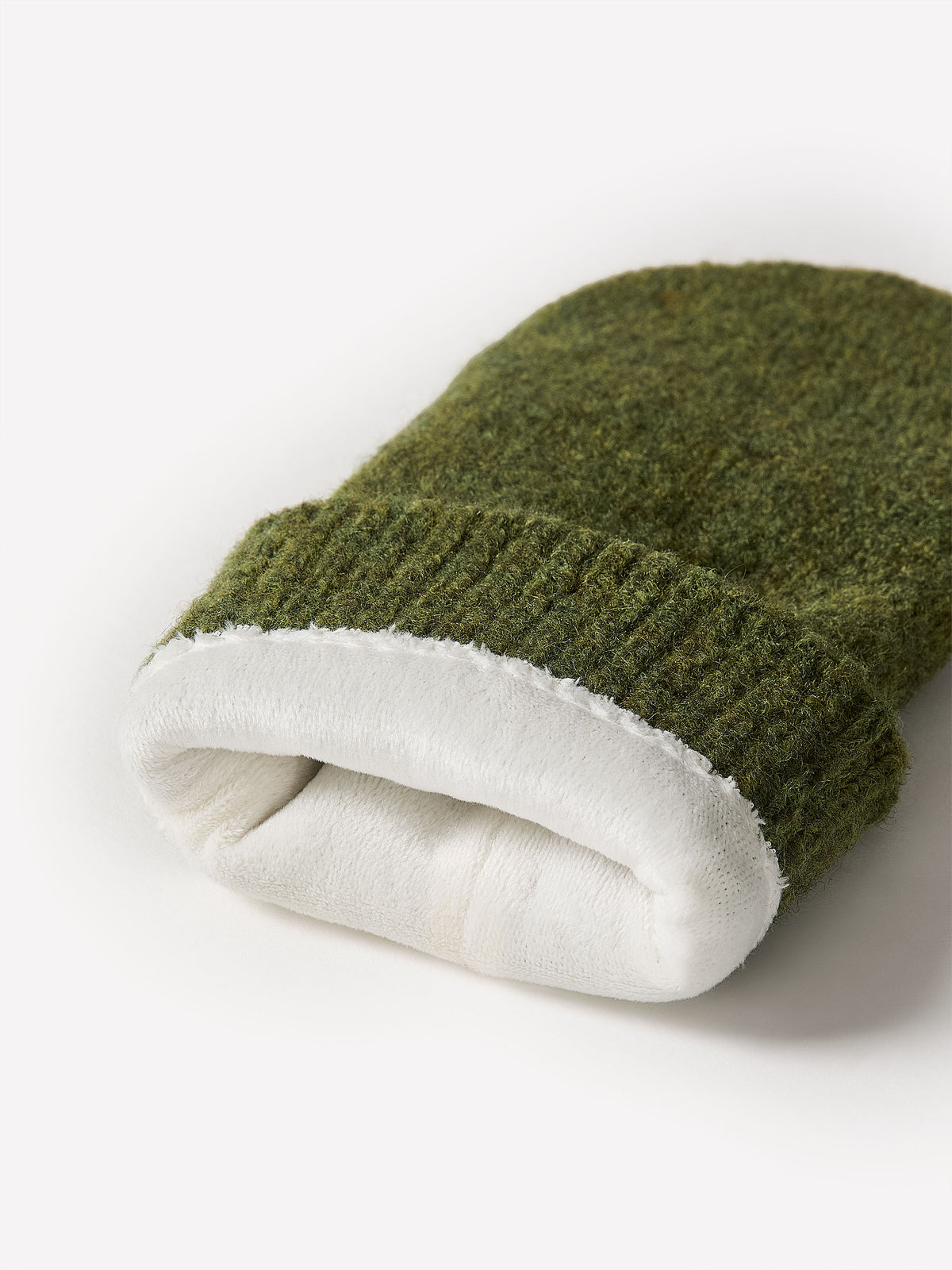 Brushed Jersey Knit Flip Mittens with Wool Blend