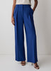 Wide Leg High Rise Woven Pant with Pleats