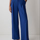 Wide Leg High Rise Woven Pant with Pleats
