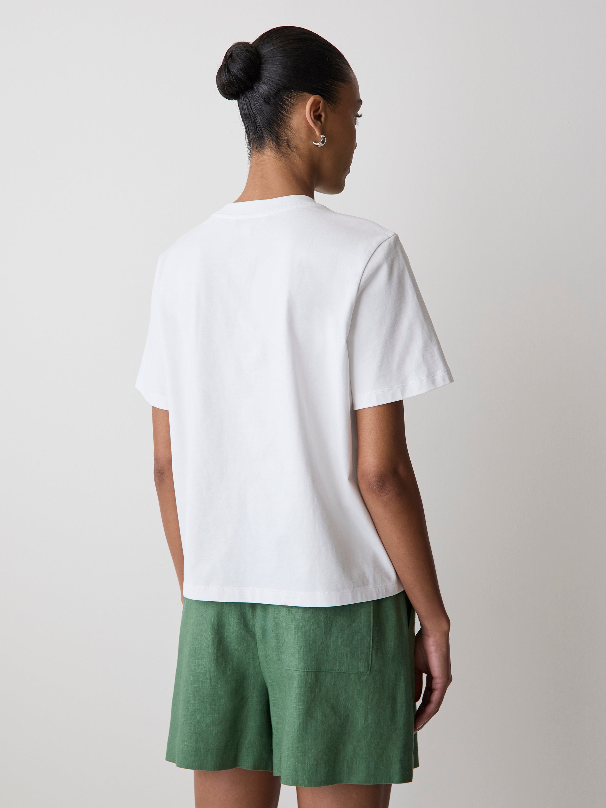 Ladies Cotton Knit Relaxed Short Sleeve Tee