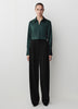 Long-Sleeve Satin Shirt