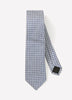 Woven Skinny Silk Tie Blue Geo Floral