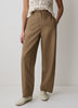 Twill High-Rise Barrel Pant