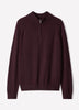 Long-Sleeve Half-Zip Mock-Neck Sweater