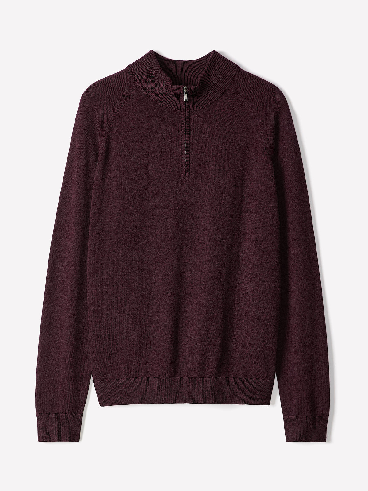 Long-Sleeve Half-Zip Mock-Neck Sweater