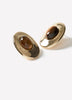 Statement Earrings with Semi-Precious Stone, 100% Metal