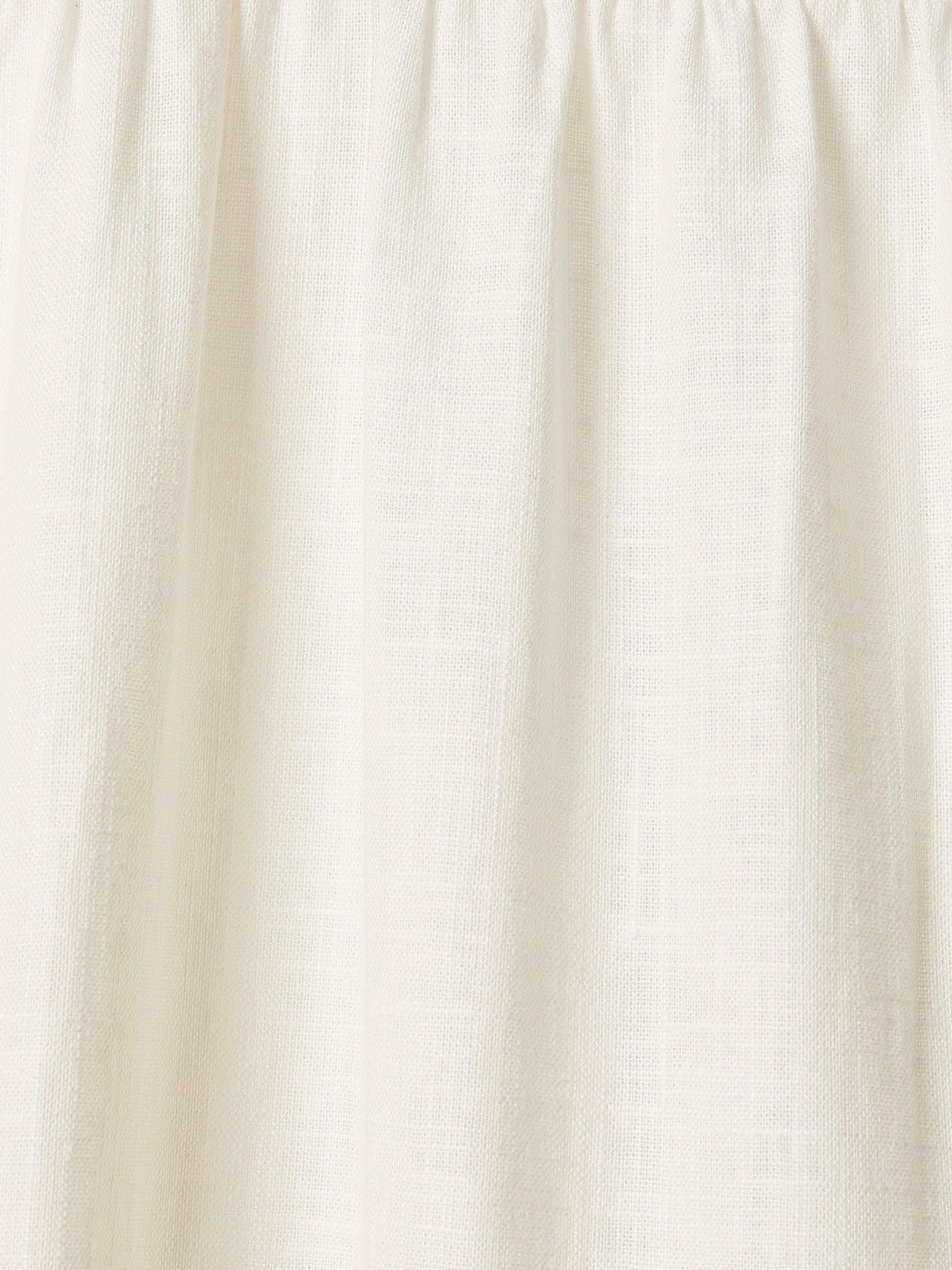 Sleeveless Square-Neck Linen-Blend Midi Dress