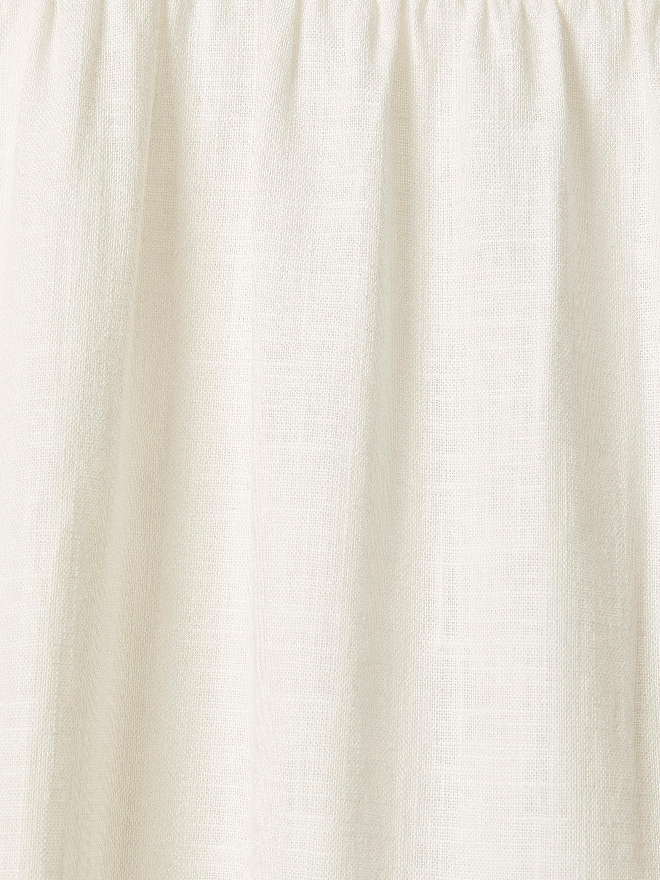 Sleeveless Square-Neck Linen-Blend Midi Dress
