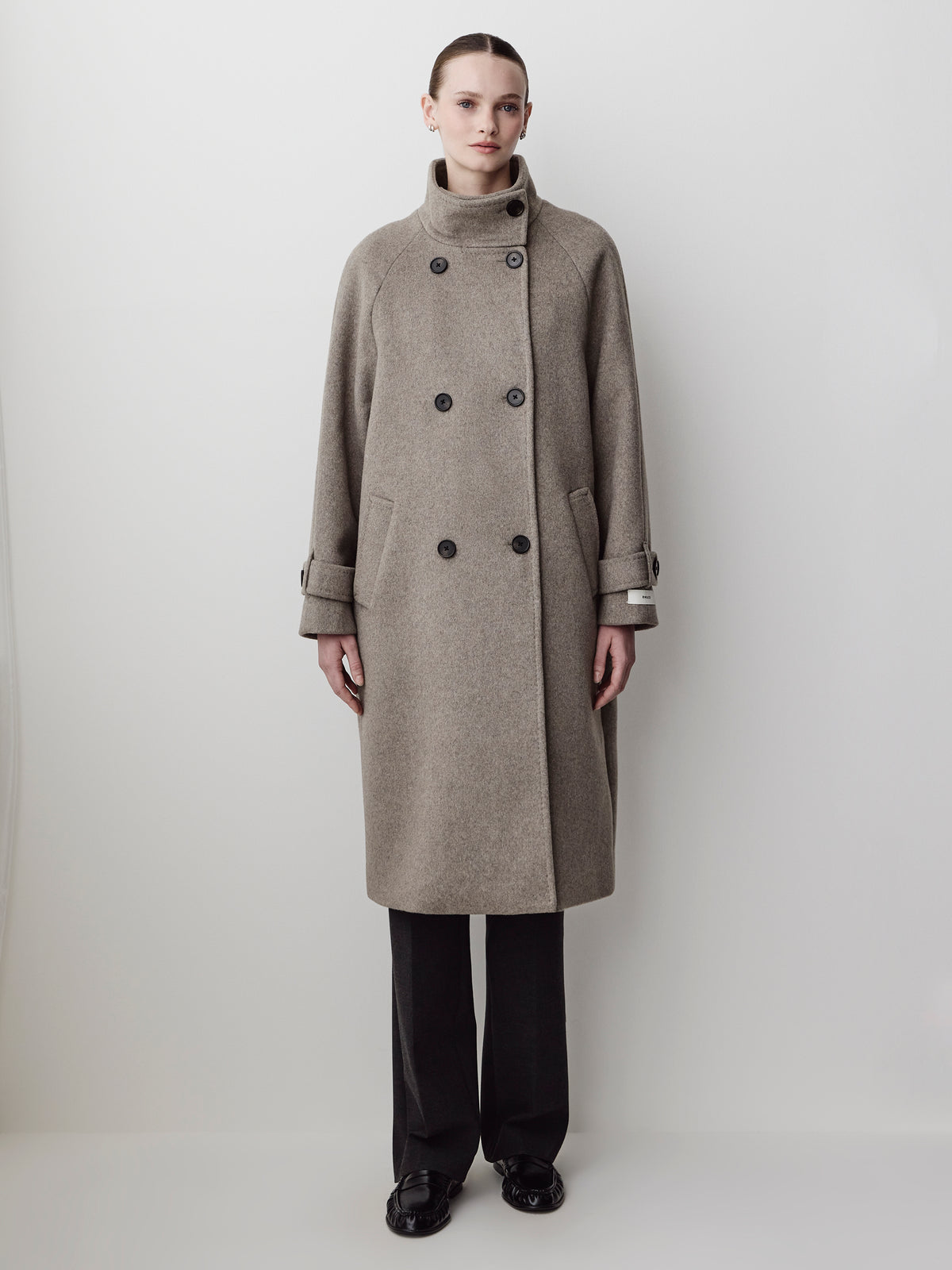 Classic Wool-Blend Double-Breasted Coat
