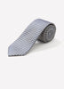 Woven Skinny Silk Tie Blue Geo Floral