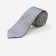 Woven Skinny Silk Tie Blue Geo Floral