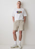 Oversized Short-Sleeve Crew-Neck Tee with Print
