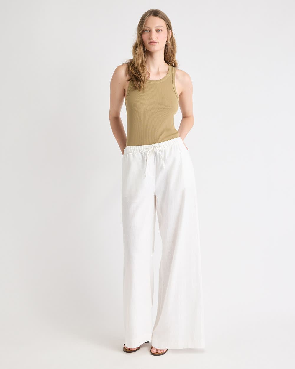 Crew-Neck Racerback Fitted Tank