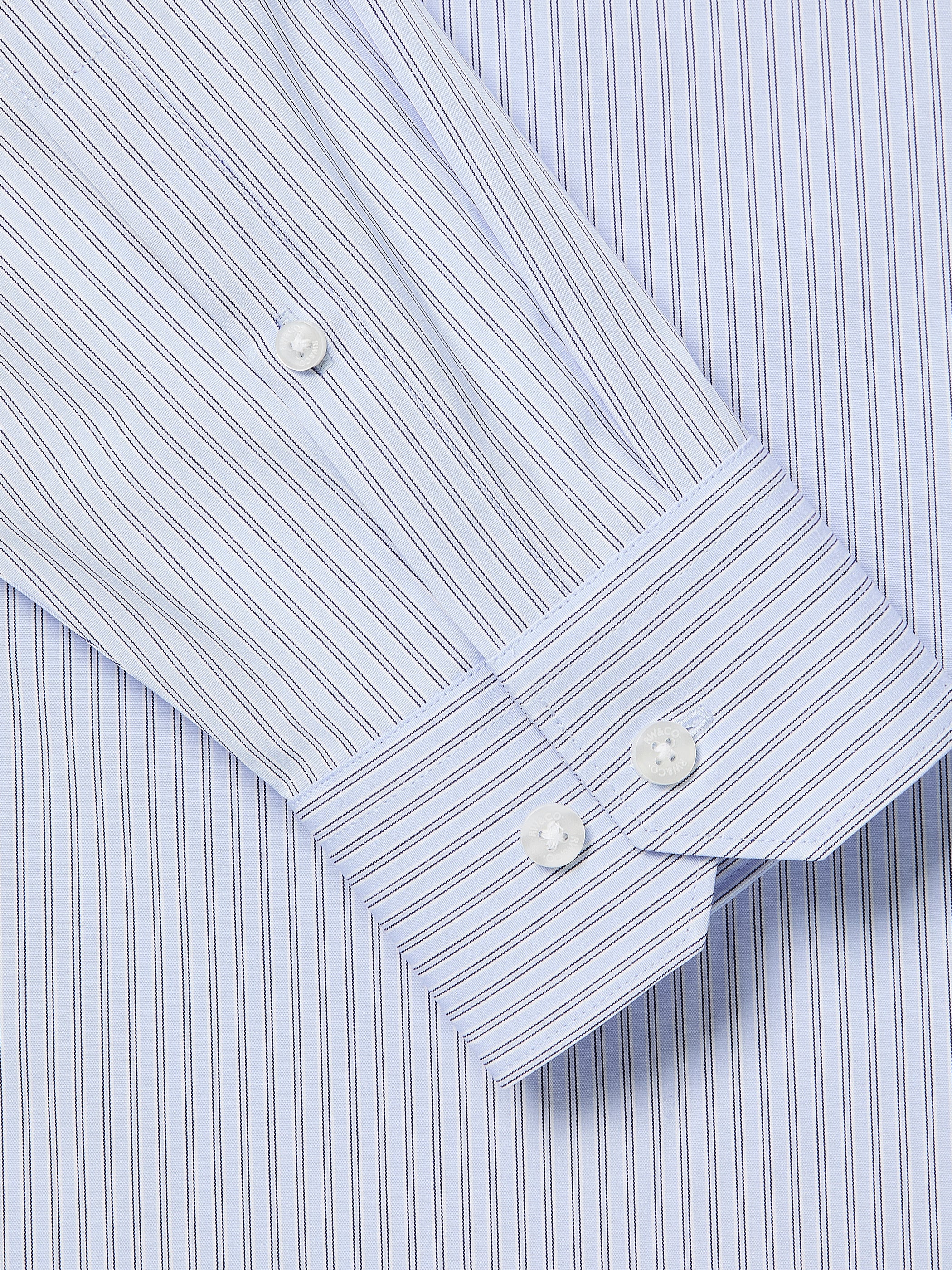 Striped Oxford-Blue Tailored-Fit Shirt
