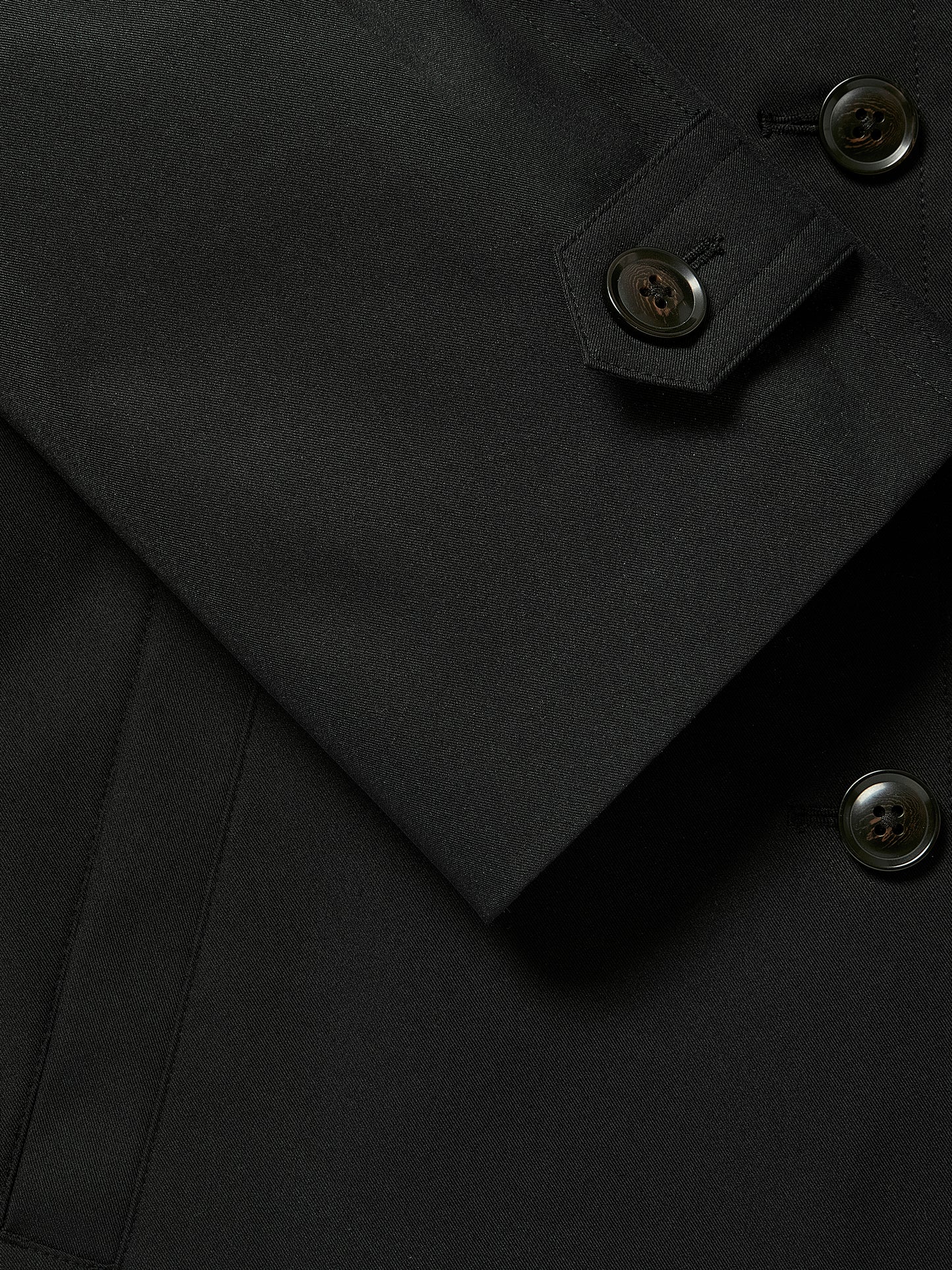 Twill Trench Coat with Removable Belt