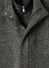 Classic Mock-Neck Wool Coat with Dickey