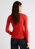 Wool-Blend Scoop-Neck Long-Sleeve Top