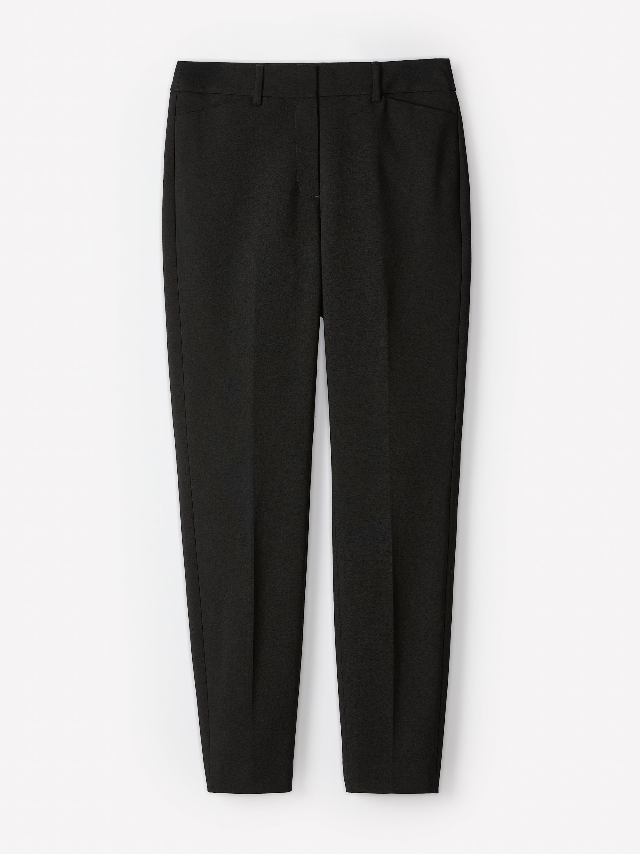 Pantalon Indispensable Cheville Coupe Courbes Noir à Jambe Étroite et Taille Mi-Haute