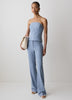 Woven Stretch Fitted Sleeveless Top