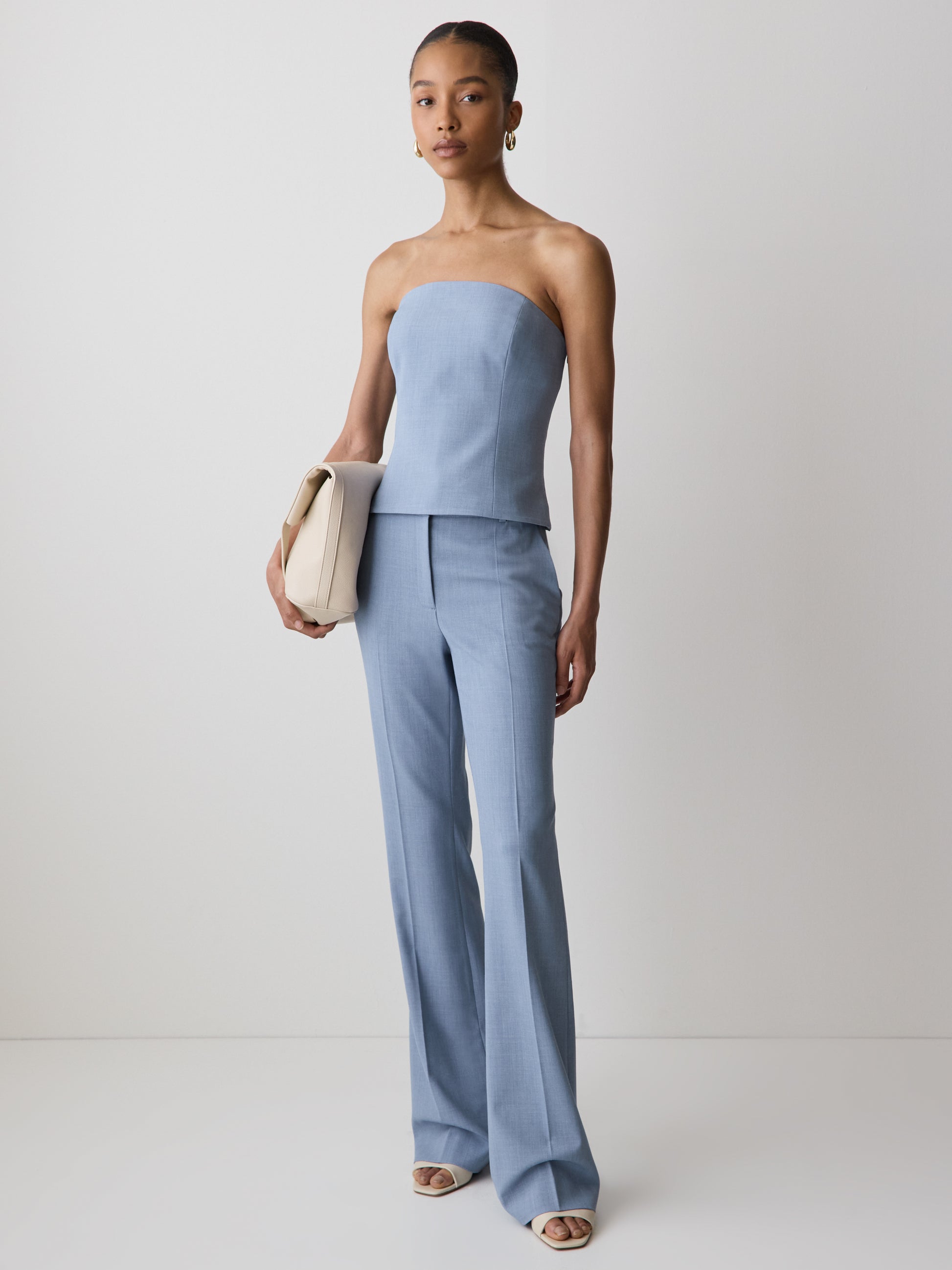 Woven Stretch Fitted Sleeveless Top