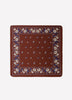 Square Silk Blend Floral Scarf 27"x27"