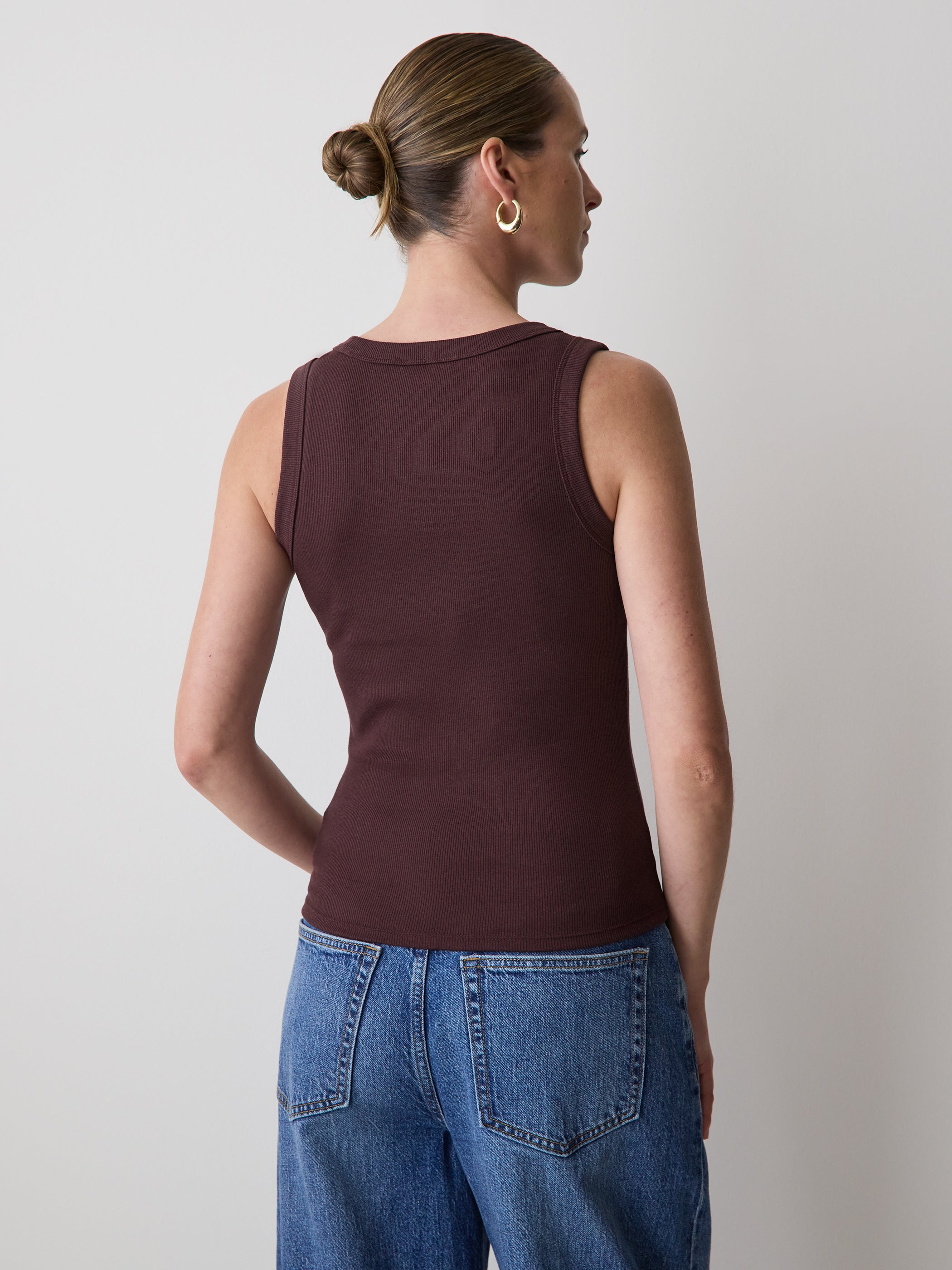 Women's Fitted Scoop-Neck Ribbed Tank Top – RW&CO